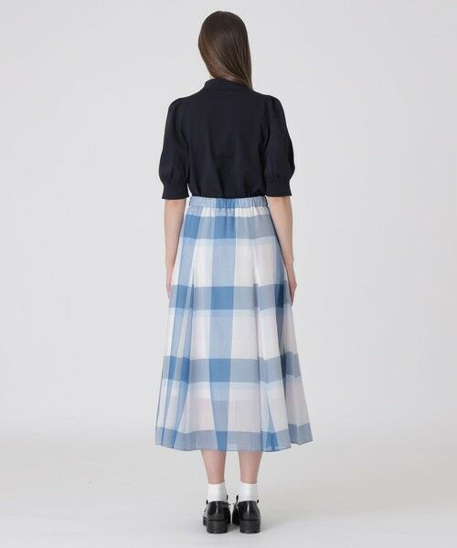 BLUE LABEL / BLACK LABEL CRESTBRIDGE / ブルーレーベル / ブラックレーベル・クレストブリッジ  ミニ・ひざ丈スカート | クレストブリッジチェックシアーボイルフレアスカート | 詳細9