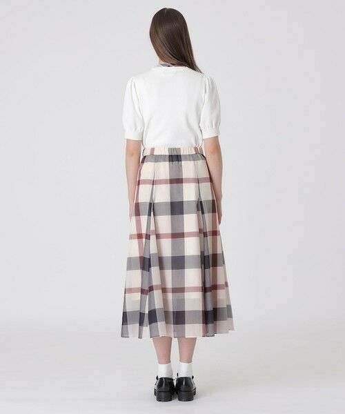 BLUE LABEL / BLACK LABEL CRESTBRIDGE / ブルーレーベル / ブラックレーベル・クレストブリッジ  ミニ・ひざ丈スカート | クレストブリッジチェックシアーボイルフレアスカート | 詳細15