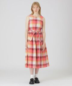 BLUE LABEL / BLACK LABEL CRESTBRIDGE / ブルーレーベル / ブラックレーベル・クレストブリッジ  ドレス | 【一部店舗限定】クレストブリッジチェックコットンリネンマキシドレス