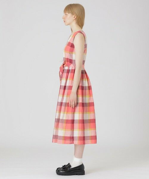 BLUE LABEL / BLACK LABEL CRESTBRIDGE / ブルーレーベル / ブラックレーベル・クレストブリッジ  ドレス | 【一部店舗限定】クレストブリッジチェックコットンリネンマキシドレス | 詳細1
