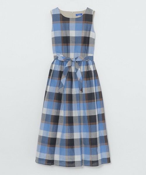 BLUE LABEL / BLACK LABEL CRESTBRIDGE / ブルーレーベル / ブラックレーベル・クレストブリッジ  ドレス | 【一部店舗限定】クレストブリッジチェックコットンリネンマキシドレス | 詳細10