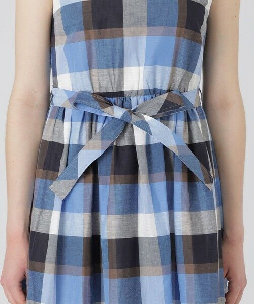 BLUE LABEL / BLACK LABEL CRESTBRIDGE / ブルーレーベル / ブラックレーベル・クレストブリッジ  ドレス | 【一部店舗限定】クレストブリッジチェックコットンリネンマキシドレス | 詳細8