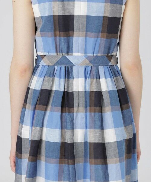BLUE LABEL / BLACK LABEL CRESTBRIDGE / ブルーレーベル / ブラックレーベル・クレストブリッジ  ドレス | 【一部店舗限定】クレストブリッジチェックコットンリネンマキシドレス | 詳細9