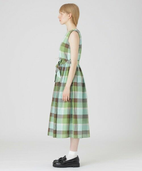 BLUE LABEL / BLACK LABEL CRESTBRIDGE / ブルーレーベル / ブラックレーベル・クレストブリッジ  ドレス | 【一部店舗限定】クレストブリッジチェックコットンリネンマキシドレス | 詳細11