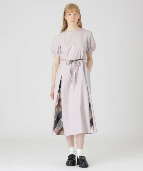 BLUE LABEL / BLACK LABEL CRESTBRIDGE / ブルーレーベル / ブラックレーベル・クレストブリッジ  ドレス | 【一部店舗限定】シルキータフタドレス（ピンク1）