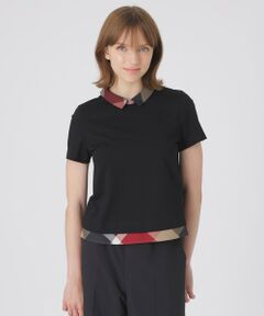 BLUE LABEL / BLACK LABEL CRESTBRIDGE / ブルーレーベル / ブラックレーベル・クレストブリッジ  カットソー | 【一部店舗限定】パーシャルチェックカットソー
