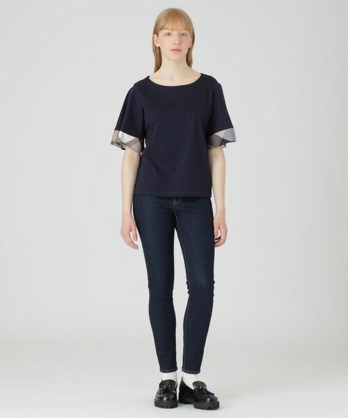 BLUE LABEL / BLACK LABEL CRESTBRIDGE / ブルーレーベル / ブラックレーベル・クレストブリッジ  カットソー | 【一部店舗限定】パーシャルチェックスリーブトップス | 詳細13