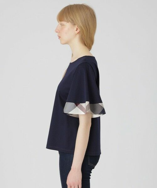 BLUE LABEL / BLACK LABEL CRESTBRIDGE / ブルーレーベル / ブラックレーベル・クレストブリッジ  カットソー | 【一部店舗限定】パーシャルチェックスリーブトップス | 詳細15