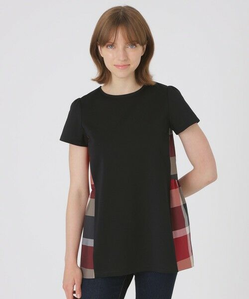 BLUE LABEL / BLACK LABEL CRESTBRIDGE / ブルーレーベル / ブラックレーベル・クレストブリッジ  カットソー | 【一部店舗限定】ハイゲージポンチティアードトップス（ブラック）