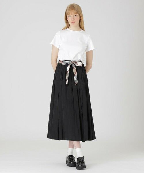 BLUE LABEL / BLACK LABEL CRESTBRIDGE / ブルーレーベル / ブラックレーベル・クレストブリッジ  ミニ・ひざ丈スカート | 【一部店舗限定】シルキークロスフレアスカート | 詳細8