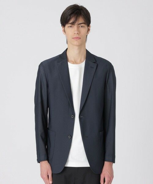 BLUE LABEL / BLACK LABEL CRESTBRIDGE / ブルーレーベル / ブラックレーベル・クレストブリッジ  テーラードジャケット | シアートリコットイージージャケット（ネイビー1）