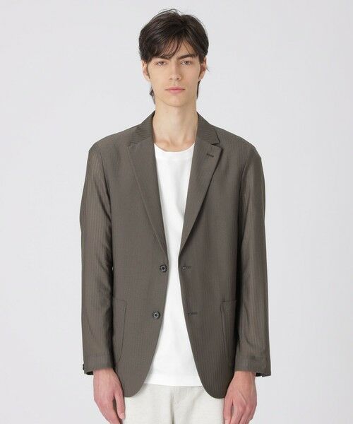 BLUE LABEL / BLACK LABEL CRESTBRIDGE / ブルーレーベル / ブラックレーベル・クレストブリッジ  テーラードジャケット | シアートリコットイージージャケット（ブラウン9）