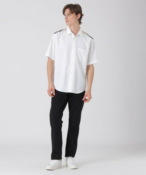 BLUE LABEL / BLACK LABEL CRESTBRIDGE / ブルーレーベル / ブラックレーベル・クレストブリッジ  シャツ・ブラウス | 【一部店舗限定】ショルダーチェックサッカーハーフスリーブシャツ | 詳細1