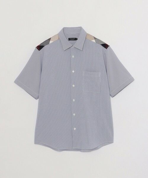 BLUE LABEL / BLACK LABEL CRESTBRIDGE / ブルーレーベル / ブラックレーベル・クレストブリッジ  シャツ・ブラウス | 【一部店舗限定】ショルダーチェックサッカーハーフスリーブシャツ | 詳細10