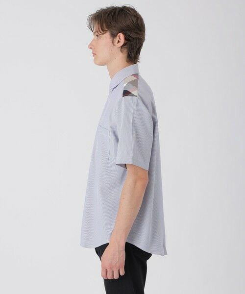 BLUE LABEL / BLACK LABEL CRESTBRIDGE / ブルーレーベル / ブラックレーベル・クレストブリッジ  シャツ・ブラウス | 【一部店舗限定】ショルダーチェックサッカーハーフスリーブシャツ | 詳細7