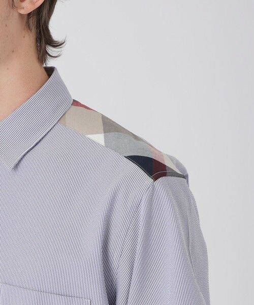 BLUE LABEL / BLACK LABEL CRESTBRIDGE / ブルーレーベル / ブラックレーベル・クレストブリッジ  シャツ・ブラウス | 【一部店舗限定】ショルダーチェックサッカーハーフスリーブシャツ | 詳細9