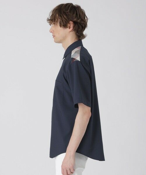 BLUE LABEL / BLACK LABEL CRESTBRIDGE / ブルーレーベル / ブラックレーベル・クレストブリッジ  シャツ・ブラウス | 【一部店舗限定】ショルダーチェックサッカーハーフスリーブシャツ | 詳細12