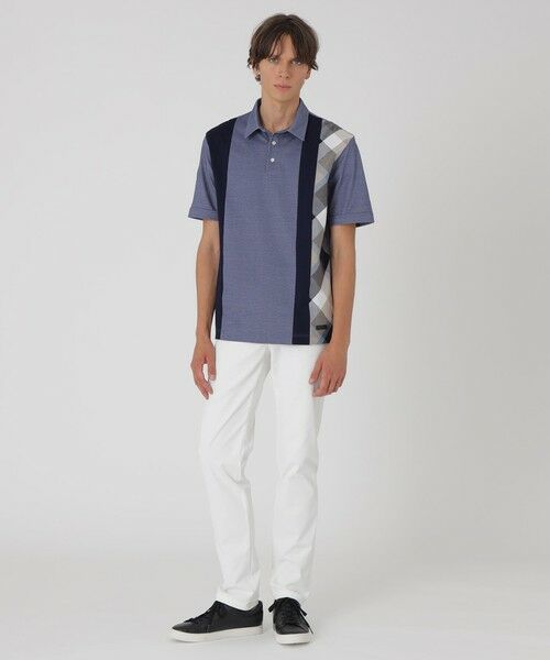 BLUE LABEL / BLACK LABEL CRESTBRIDGE / ブルーレーベル / ブラックレーベル・クレストブリッジ  カットソー | パネルストライプチェックポロシャツ | 詳細11