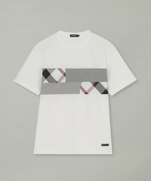 BLUE LABEL / BLACK LABEL CRESTBRIDGE / ブルーレーベル / ブラックレーベル・クレストブリッジ  カットソー | パネルパッチワークプラチナポンチTシャツ | 詳細5