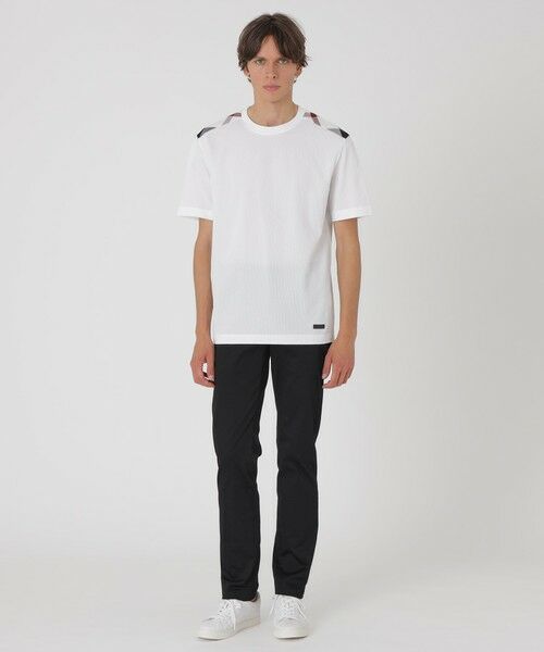 BLUE LABEL / BLACK LABEL CRESTBRIDGE / ブルーレーベル / ブラックレーベル・クレストブリッジ  カットソー | ハイゲージサッカーショルダーチェックTシャツ | 詳細1