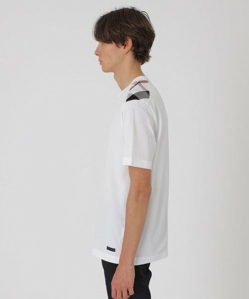 BLUE LABEL / BLACK LABEL CRESTBRIDGE / ブルーレーベル / ブラックレーベル・クレストブリッジ  カットソー | ハイゲージサッカーショルダーチェックTシャツ | 詳細2
