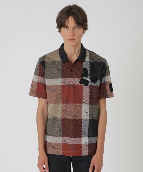 BLUE LABEL / BLACK LABEL CRESTBRIDGE / ブルーレーベル / ブラックレーベル・クレストブリッジ  カットソー | 【10th ANNIVERSARY】レッドチェックジャカードプレミアムポロシャツ（レッド3）