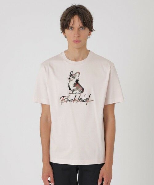 BLUE LABEL / BLACK LABEL CRESTBRIDGE / ブルーレーベル / ブラックレーベル・クレストブリッジ  カットソー | ハブラシコーギーTシャツ（ピンク3）