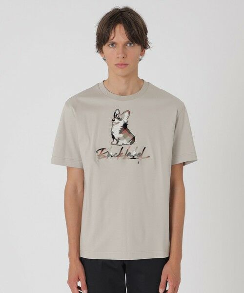 BLUE LABEL / BLACK LABEL CRESTBRIDGE / ブルーレーベル / ブラックレーベル・クレストブリッジ  カットソー | ハブラシコーギーTシャツ（ベージュ3）
