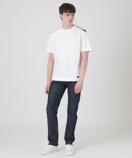 BLUE LABEL / BLACK LABEL CRESTBRIDGE / ブルーレーベル / ブラックレーベル・クレストブリッジ  カットソー | 【一部店舗限定】ショルダーチェックTシャツ | 詳細1