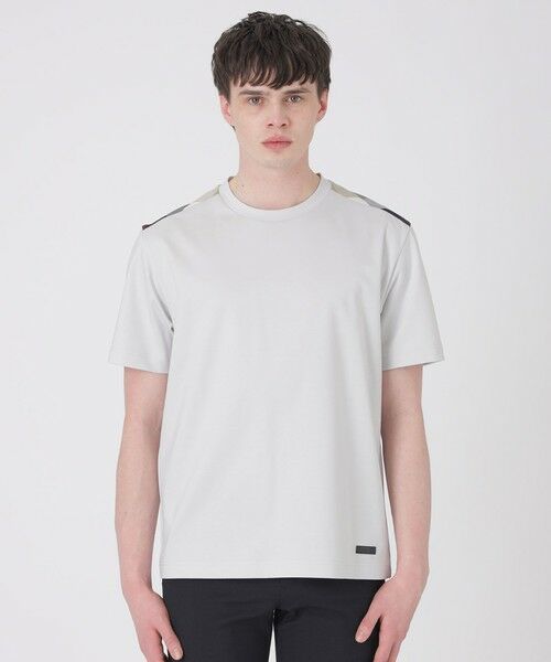 BLUE LABEL / BLACK LABEL CRESTBRIDGE / ブルーレーベル / ブラックレーベル・クレストブリッジ  カットソー | 【一部店舗限定】ショルダーチェックTシャツ（オフホワイト2）