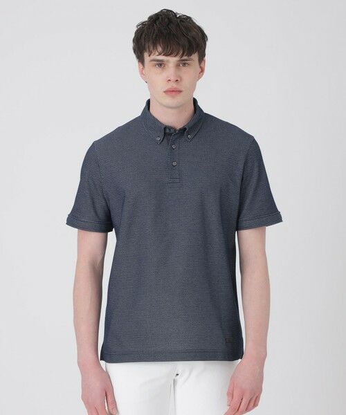 BLUE LABEL / BLACK LABEL CRESTBRIDGE / ブルーレーベル / ブラックレーベル・クレストブリッジ  カットソー | 【一部店舗限定】クレストブリッジチェックハニカムポロシャツ（ブルー4）