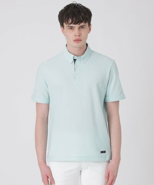 BLUE LABEL / BLACK LABEL CRESTBRIDGE / ブルーレーベル / ブラックレーベル・クレストブリッジ  カットソー | 【一部店舗限定】クレストブリッジチェックハニカムポロシャツ（グリーン3）