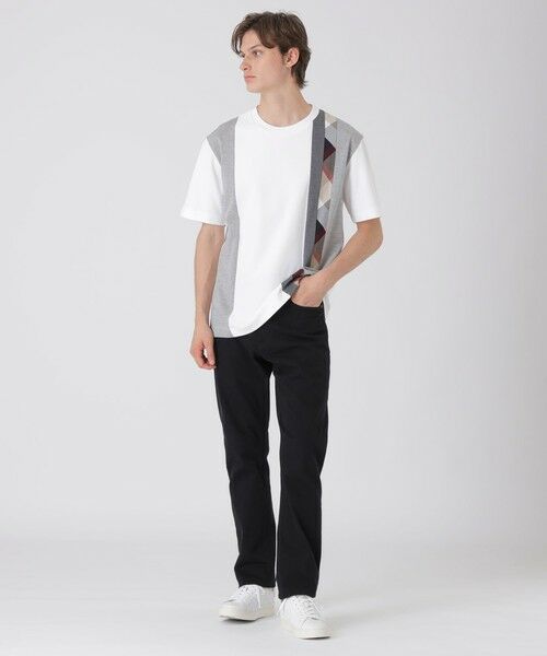 BLUE LABEL / BLACK LABEL CRESTBRIDGE / ブルーレーベル / ブラックレーベル・クレストブリッジ カットソー | 【一部店舗限定】ストライプパッチワークTシャツ | 詳細1