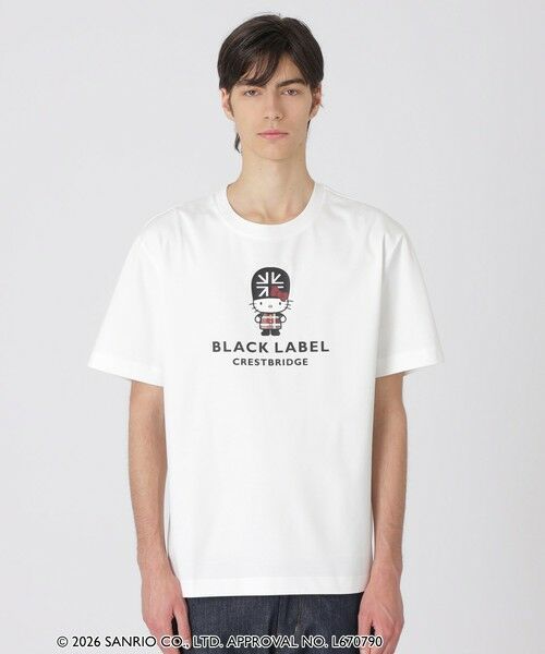 BLUE LABEL / BLACK LABEL CRESTBRIDGE / ブルーレーベル / ブラックレーベル・クレストブリッジ  カットソー | 【ハローキティコラボ】クレストブリッジガーズマンキティTシャツ（オフホワイト1）