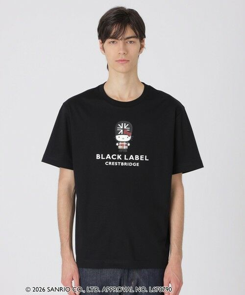 BLUE LABEL / BLACK LABEL CRESTBRIDGE / ブルーレーベル / ブラックレーベル・クレストブリッジ  カットソー | 【ハローキティコラボ】クレストブリッジガーズマンキティTシャツ（ブラック）
