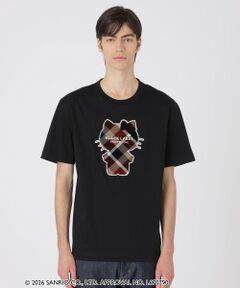 BLUE LABEL / BLACK LABEL CRESTBRIDGE / ブルーレーベル / ブラックレーベル・クレストブリッジ  カットソー | 【ハローキティコラボ】クレストブリッジチェックシルエットキティTシャツ