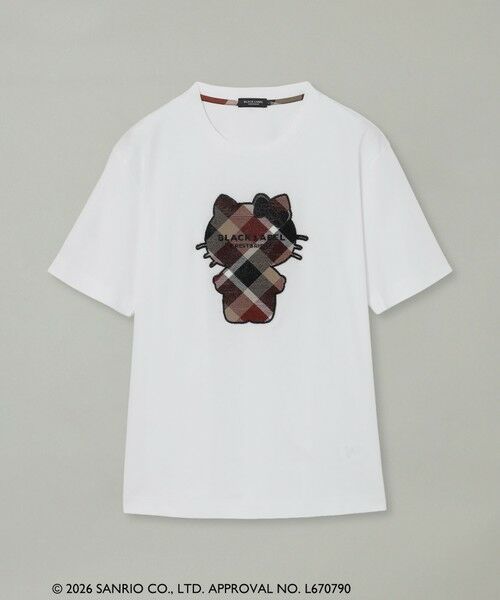 BLUE LABEL / BLACK LABEL CRESTBRIDGE / ブルーレーベル / ブラックレーベル・クレストブリッジ  カットソー | 【ハローキティコラボ】クレストブリッジチェックシルエットキティTシャツ | 詳細5