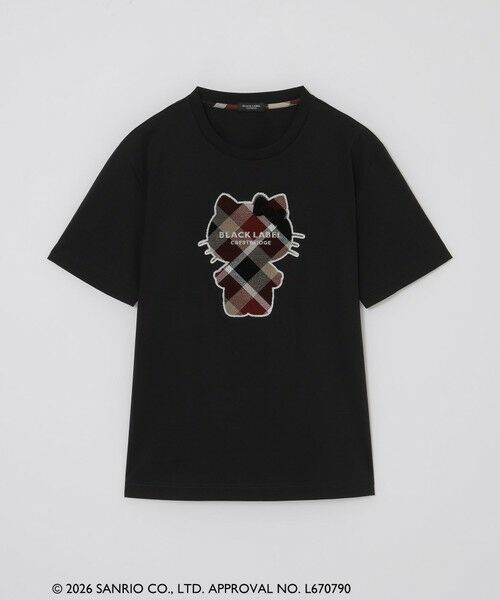 BLUE LABEL / BLACK LABEL CRESTBRIDGE / ブルーレーベル / ブラックレーベル・クレストブリッジ  カットソー | 【ハローキティコラボ】クレストブリッジチェックシルエットキティTシャツ | 詳細10