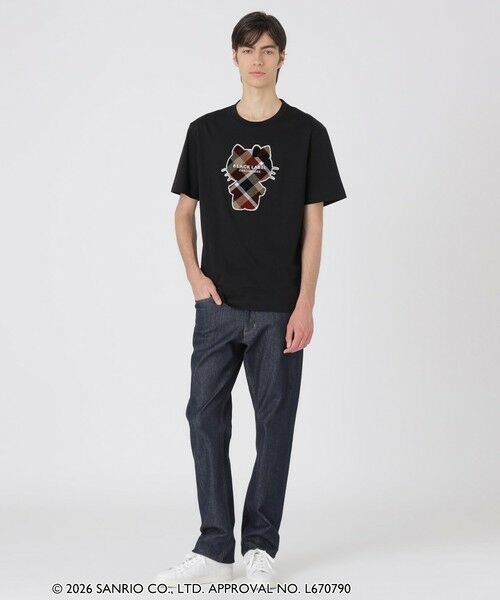 BLUE LABEL / BLACK LABEL CRESTBRIDGE / ブルーレーベル / ブラックレーベル・クレストブリッジ  カットソー | 【ハローキティコラボ】クレストブリッジチェックシルエットキティTシャツ | 詳細6
