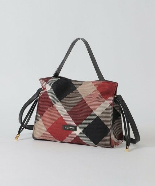 BLUE LABEL / BLACK LABEL CRESTBRIDGE / ブルーレーベル / ブラックレーベル・クレストブリッジ  ショルダーバッグ | クレストブリッジチェックカルゼギャザーバッグ（レッド1）