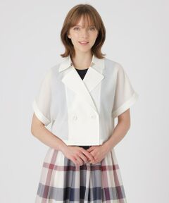 BLUE LABEL / BLACK LABEL CRESTBRIDGE / ブルーレーベル / ブラックレーベル・クレストブリッジ  その他アウター | 【接触冷感】【防シワ】シアーボイルショートジャケット