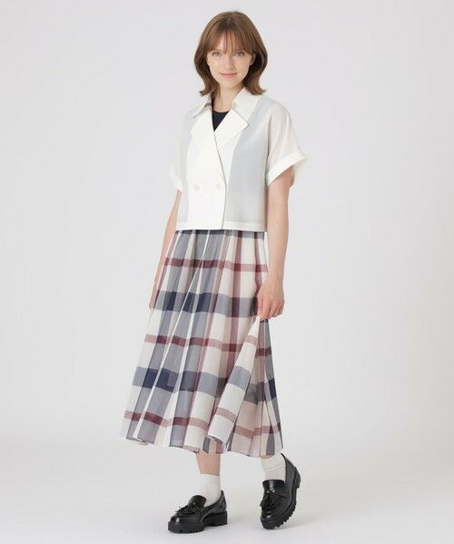 BLUE LABEL / BLACK LABEL CRESTBRIDGE / ブルーレーベル / ブラックレーベル・クレストブリッジ  その他アウター | 【接触冷感】【防シワ】シアーボイルショートジャケット | 詳細1
