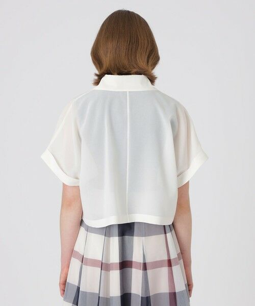 BLUE LABEL / BLACK LABEL CRESTBRIDGE / ブルーレーベル / ブラックレーベル・クレストブリッジ  その他アウター | 【接触冷感】【防シワ】シアーボイルショートジャケット | 詳細4