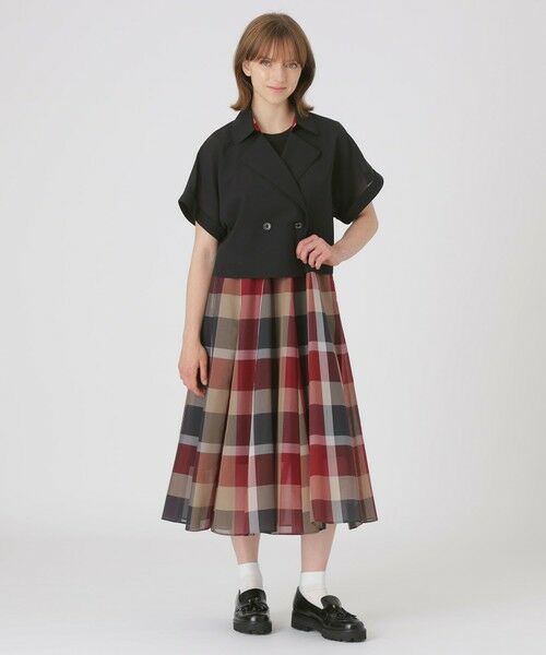BLUE LABEL / BLACK LABEL CRESTBRIDGE / ブルーレーベル / ブラックレーベル・クレストブリッジ  その他アウター | 【接触冷感】【防シワ】シアーボイルショートジャケット | 詳細8