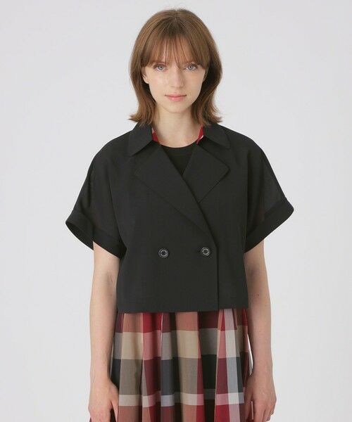 BLUE LABEL / BLACK LABEL CRESTBRIDGE / ブルーレーベル / ブラックレーベル・クレストブリッジ  その他アウター | 【接触冷感】【防シワ】シアーボイルショートジャケット | 詳細9