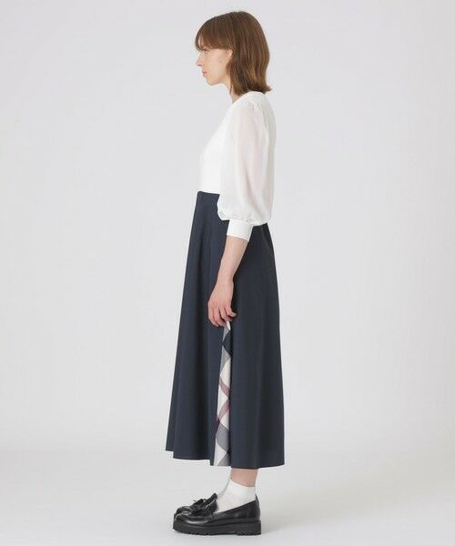 BLUE LABEL / BLACK LABEL CRESTBRIDGE / ブルーレーベル / ブラックレーベル・クレストブリッジ ドレス | シアースリーブニットドッキングドレス | 詳細1