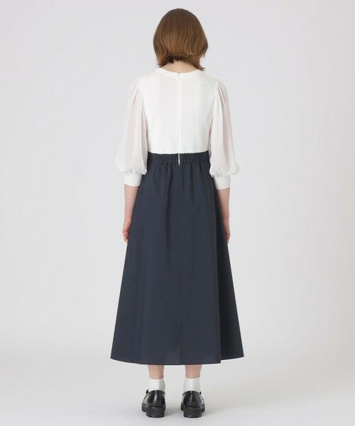 BLUE LABEL / BLACK LABEL CRESTBRIDGE / ブルーレーベル / ブラックレーベル・クレストブリッジ ドレス | シアースリーブニットドッキングドレス | 詳細2