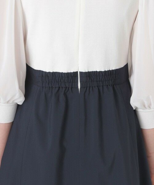 BLUE LABEL / BLACK LABEL CRESTBRIDGE / ブルーレーベル / ブラックレーベル・クレストブリッジ ドレス | シアースリーブニットドッキングドレス | 詳細4