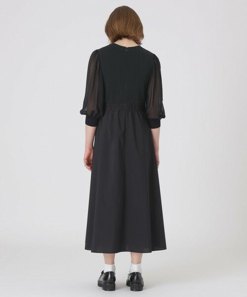 BLUE LABEL / BLACK LABEL CRESTBRIDGE / ブルーレーベル / ブラックレーベル・クレストブリッジ ドレス | シアースリーブニットドッキングドレス | 詳細10