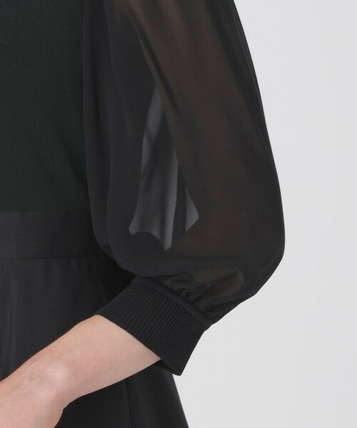 BLUE LABEL / BLACK LABEL CRESTBRIDGE / ブルーレーベル / ブラックレーベル・クレストブリッジ ドレス | シアースリーブニットドッキングドレス | 詳細13